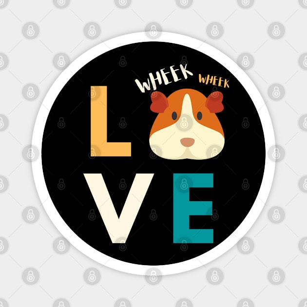 Love Guinea Pig Magnet by Sam D